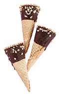 Conos de chocolate