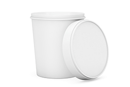 Vaso plástico con tapa