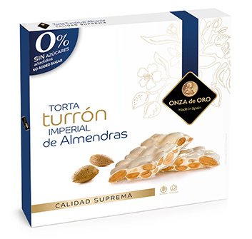 Torta Turrón Imperial de Almendras. Sin Azúcares Añadidos