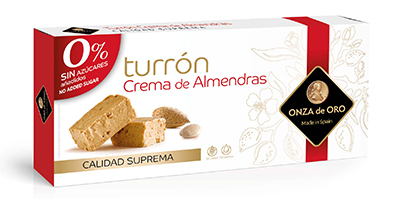 Turrón Crema de Almendras. Sin Azúcares Añadidos