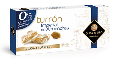 Turrón Imperial de Almendras. Sin Azúcares Añadidos